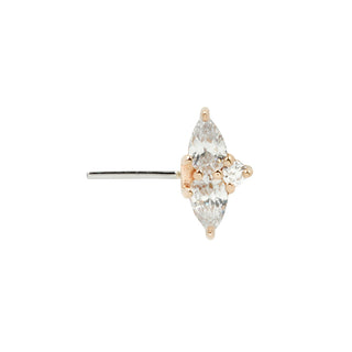 Ethereal - CZ - Forward Facing Threadless End Threadless Ends Buddha Jewelry Rose Gold
