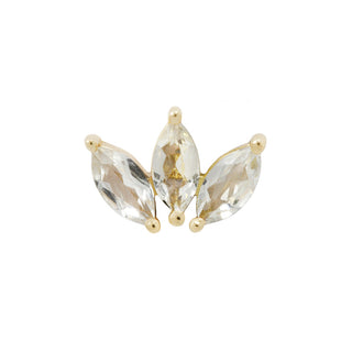 Moet - Swarovski CZ Threadless End Threadless Ends Buddha Jewelry Yellow Gold