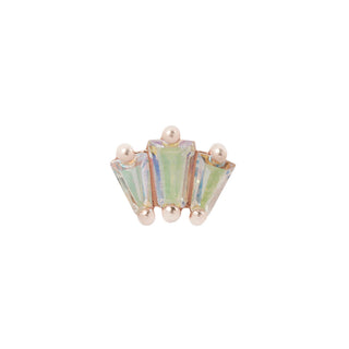 Gemma Trios - Mercury Mist Topaz - Threadless End Threadless Ends Buddha Jewelry Rose Gold