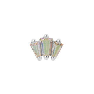 Gemma Trios - Mercury Mist Topaz - Threadless End Threadless Ends Buddha Jewelry White Gold