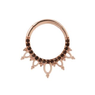 Indra - Smoky Quartz - Clicker Clickers Buddha Jewelry Rose Gold