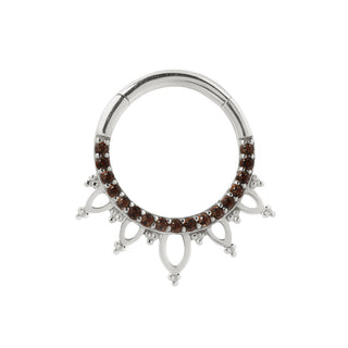 Indra - Smoky Quartz - Clicker Clickers Buddha Jewelry White Gold