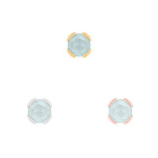 Peekaboo - Sandblasted Aquamarine - Threadless End Threadless Ends Buddha Jewelry