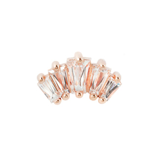 Gemma Cinq Large - CZ - Threadless End Threadless Ends Buddha Jewelry Rose Gold
