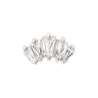 Gemma Cinq Large - CZ - Threadless End Threadless Ends Buddha Jewelry White Gold