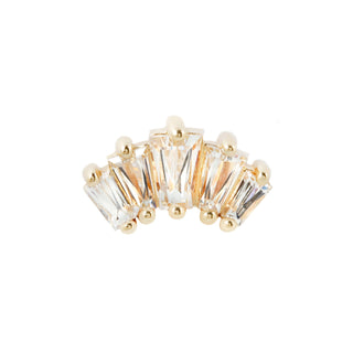 Gemma Cinq Large - CZ - Threadless End Threadless Ends Buddha Jewelry Yellow Gold