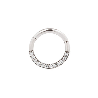Dia - Genuine Diamond - Clicker Clickers Buddha Jewelry White Gold 5/16"