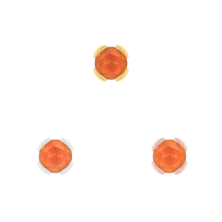 Peekaboo - Sandblasted Orange Garnet - Threadless End Threadless Ends Buddha Jewelry
