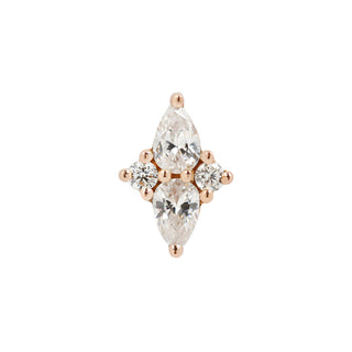 Ethereal - CZ - Threadless End Threadless Ends Buddha Jewelry Rose Gold