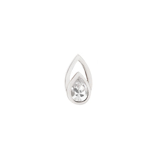 Echo - CZ - Threadless End Threadless Ends Buddha Jewelry White Gold
