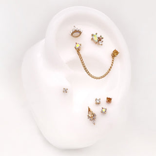 Afterglow - Citrine + CZ - Threadless End Threadless Ends Buddha Jewelry
