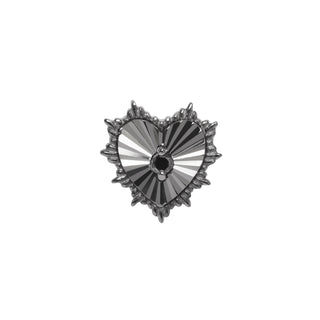 Bad Romance Black Rhodium Threadless End with Black Diamond Threadless Ends Buddha Jewelry