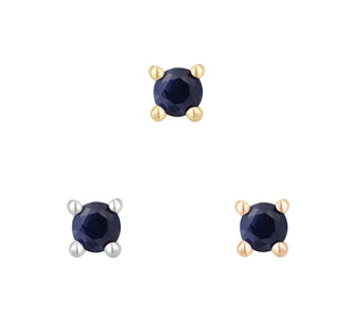 Blue Sapphire Prong - Threadless End Threadless Ends Buddha Jewelry
