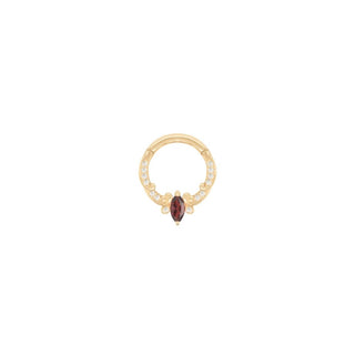 Coterie - Garnet - Clicker Clickers Buddha Jewelry Yellow Gold