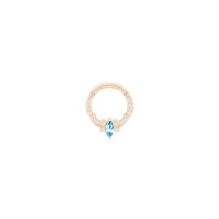 Coterie - London Blue Topaz - Clicker Clickers Buddha Jewelry Rose Gold