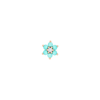 Cultivate - Turquoise - Threadless End Threadless Ends Buddha Jewelry Rose Gold
