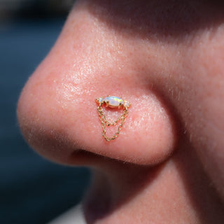 Limitless - Opal + CZ - Threadless End Threadless Ends Buddha Jewelry