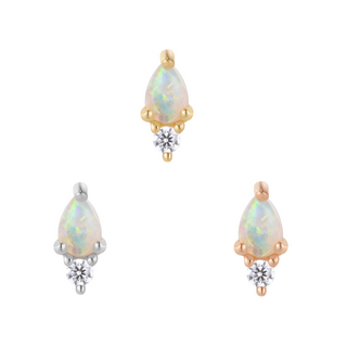 Daydream - Opal + CZ - Threadless End Threadless Ends Buddha Jewelry
