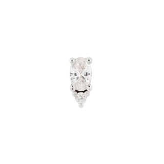 Desden - CZ - Threadless End Threadless Ends Buddha Jewelry White Gold
