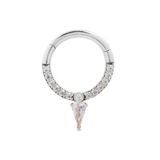 Down Like That - CZ - Clicker Clickers Buddha Jewelry White Gold 5/16"