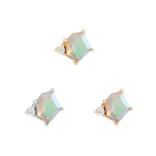 Elicit - Mercury Mist Topaz + CZ - Threadless End Threadless Ends Buddha Jewelry