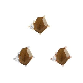 Elicit - Smoky Quartz + CZ - Threadless End Threadless Ends Buddha Jewelry