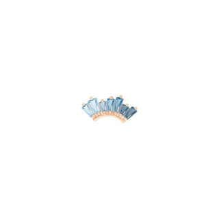 Enlighten - Blue Topaz Ombre - Threadless End Threadless Ends Buddha Jewelry Rose Gold