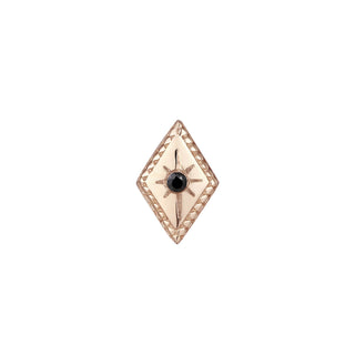 Etoile - Black Diamond - Threadless End Threadless Ends Buddha Jewelry Rose Gold