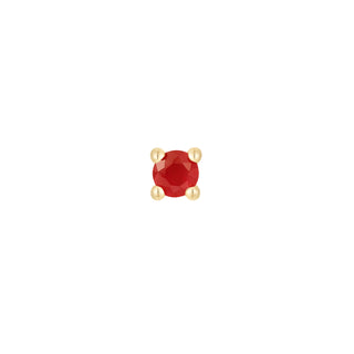 Garnet Prong - Threadless End Threadless Ends Buddha Jewelry Yellow Gold