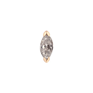 Zuri - Grey Diamond - Threadless End Threadless Ends Buddha Jewelry Rose Gold