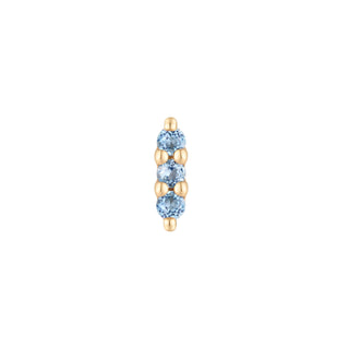 Mishka 3 - London Blue Topaz - Threadless End Threadless Ends Buddha Jewelry Yellow Gold