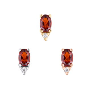 Desden - Garnet + CZ - Threadless End Threadless Ends Buddha Jewelry