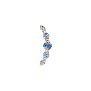 Eternal - London Blue Topaz - Threadless End Threadless Ends Buddha Jewelry Rose Gold