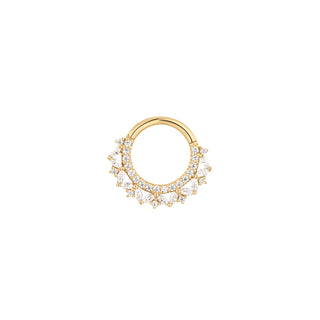 Heartthrob - CZ - Clicker Clickers Buddha Jewelry Yellow Gold