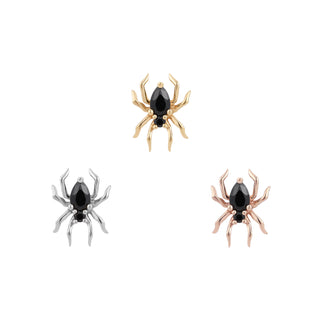 Arachne - Black Spinel - Threadless End Threadless Ends Buddha Jewelry