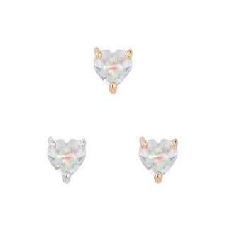 Rainbow Moonstone Heart - Threadless End Threadless Ends Buddha Jewelry