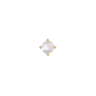 Rainbow Moonstone Prong - Threadless End Threadless Ends Buddha Jewelry Yellow Gold