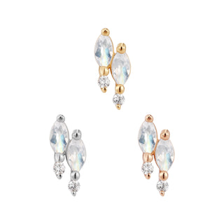 Dreamland - Rainbow Moonstone  - Threadless End Threadless Ends Buddha Jewelry