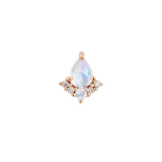 Love Language - Rainbow Moonstone  - Threadless End Threadless Ends Buddha Jewelry Rose Gold