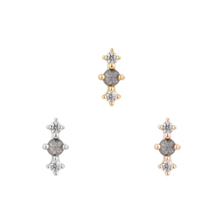 Ghost Flower - Grey Diamond  - Threadless End Threadless Ends Buddha Jewelry
