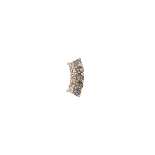 Whisper + Shout - Grey Diamond  - Threadless End Threadless Ends Buddha Jewelry Yellow Gold