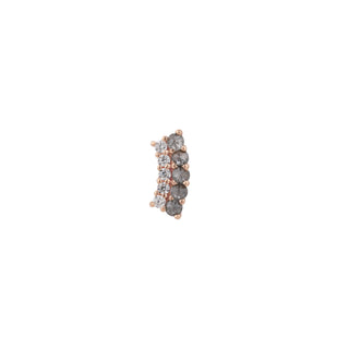 Whisper + Shout - Grey Diamond  - Threadless End Threadless Ends Buddha Jewelry Rose Gold