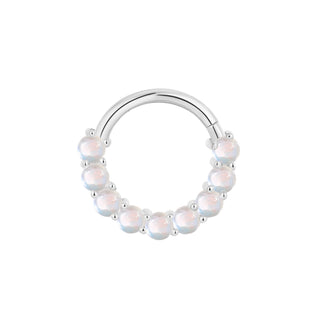 Revel - Rainbow Moonstone - Clicker Clickers Buddha Jewelry White Gold