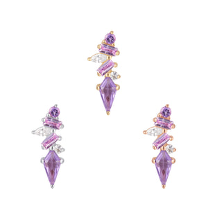 Mixt - Amethyst + Pink Sapphire - Threadless End Threadless Ends Buddha Jewelry