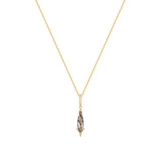 RION x Buddha Jewelry Access - Tourmalated Quartz - Necklace Necklaces RION x Buddha Jewelry Yellow Gold
