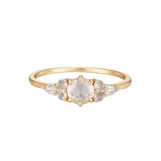 RION x Buddha Jewelry Offering Finger Ring - White Sapphire Finger Rings RION x Buddha Jewelry Yellow Gold