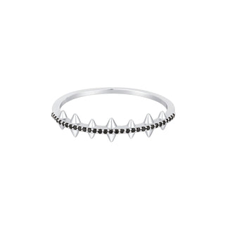 RION x Buddha Jewelry Fierce Finger Ring - Black Diamond Finger Rings RION x Buddha Jewelry White Gold 7.5