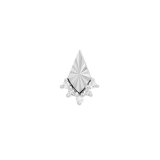 Glow - Diamond - Threadless End Threadless Ends Buddha Jewelry White Gold