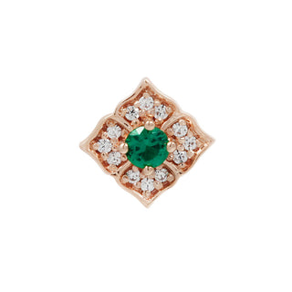 Grace - Green Spinel - Threadless End Threadless Ends Buddha Jewelry Rose Gold