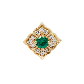 Grace - Green Spinel - Threadless End Threadless Ends Buddha Jewelry Yellow Gold